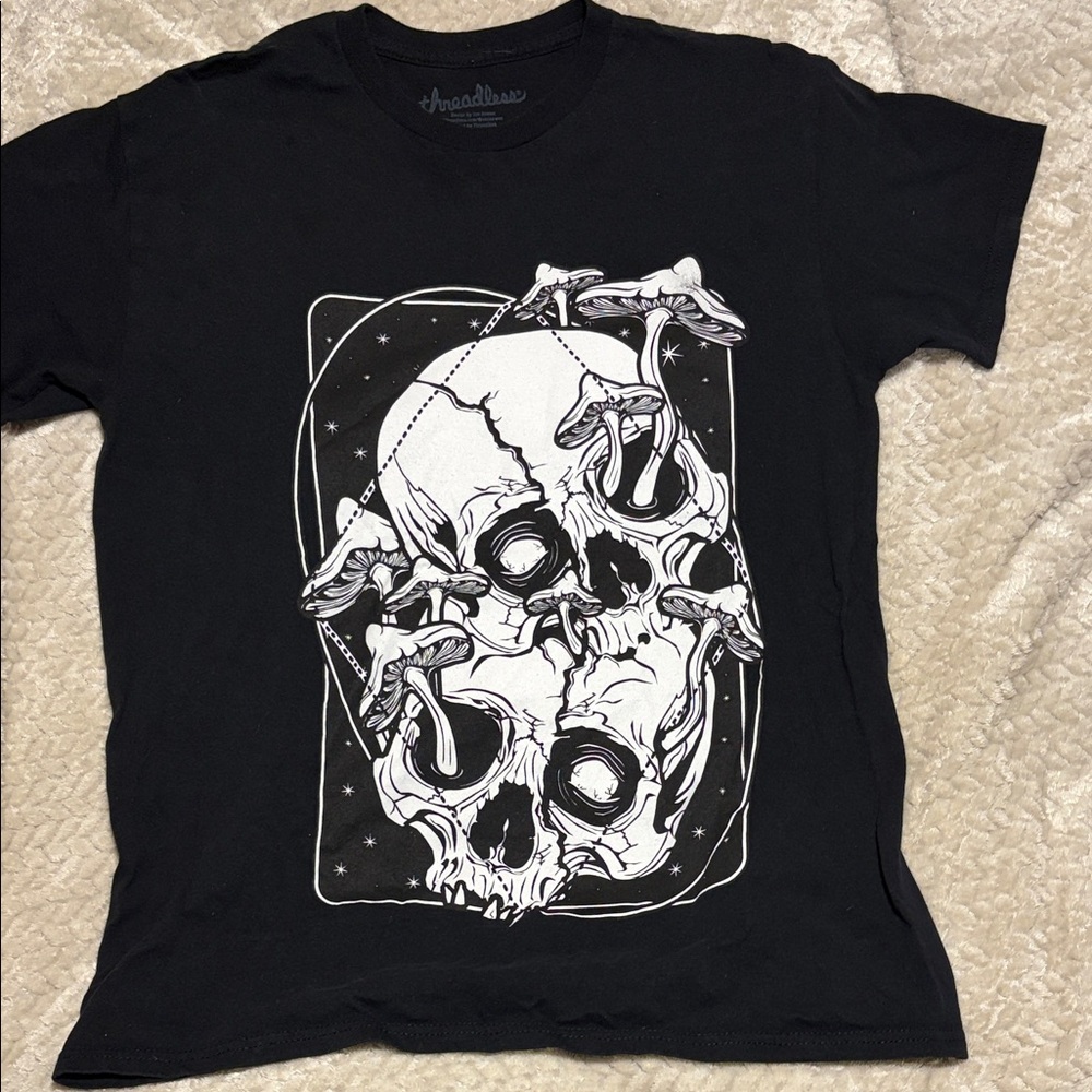 Threadless Black Skull Graphic Tee